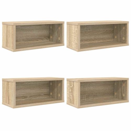 Рафтове за CDs 4 бр. Дъб сонома 40 x 17 x 17 см