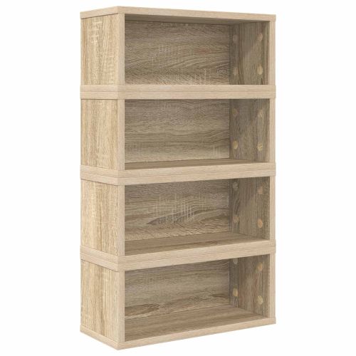 Рафтове за CDs 4 бр. Дъб сонома 40 x 17 x 17 см