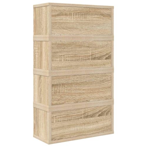Рафтове за CDs 4 бр. Дъб сонома 40 x 17 x 17 см