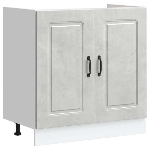 Шкаф за мивка, Kalmar, бетонно сив 80x46x81,5см инженерно дърво
