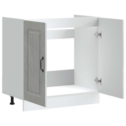 Шкаф за мивка, Kalmar, бетонно сив 80x46x81,5см инженерно дърво