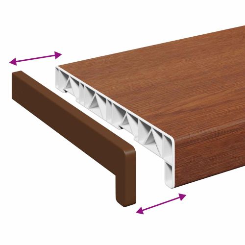 Перваз за прозорец Кафяво дърво 160 x 25 x 4,5 см ПВЦ