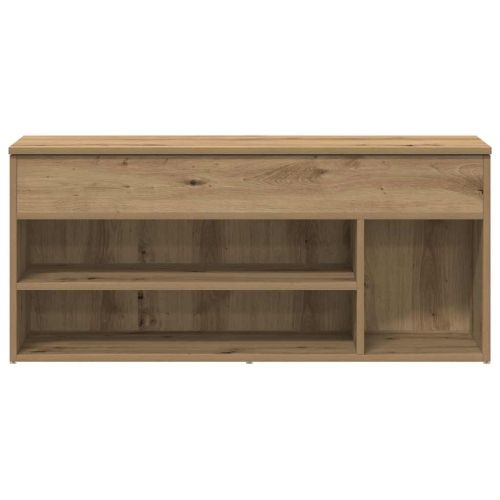 Пейка за обувки, дъб артизан, 102x30,5x45 см, инженерно дърво