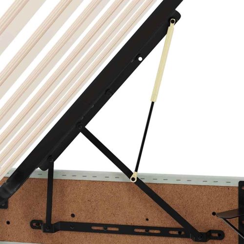 LED легло за съхранение с матрак Светлосиво 100 x 200 cm Кадифе
