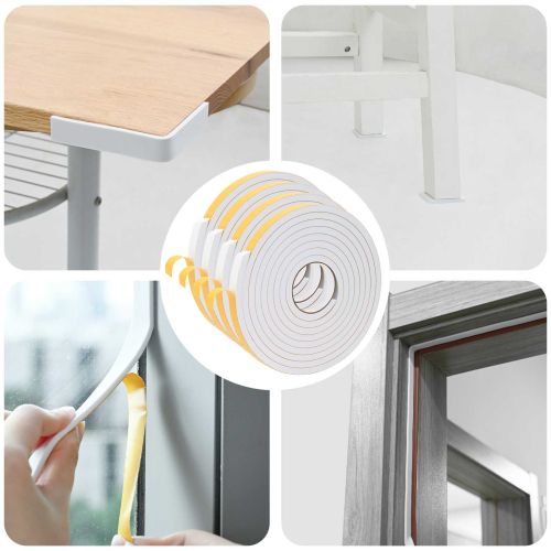 Самоотлепваща се пяна лента 4 бр. Бяло 20mm x 5m CR пяна