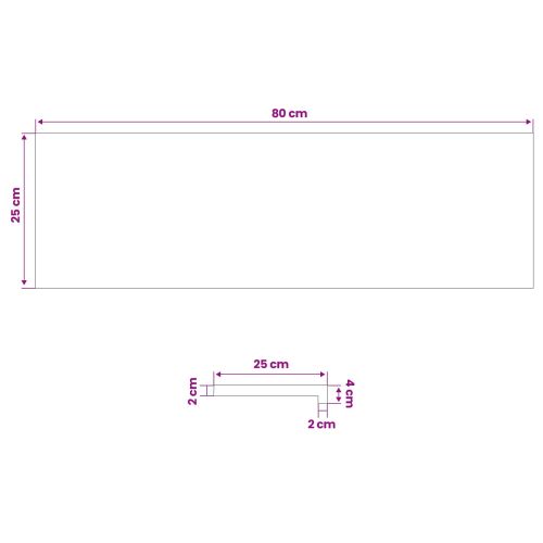 Стъпала за стълби 16 бр. 80 x 25 x 2 cm Лак Солидно бук