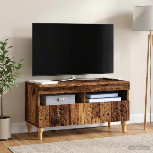 LED телевизионен кабинет ALKMAAR 81 x 35 x 43 см Старо дърво