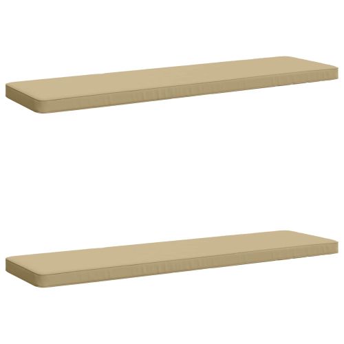 Калъфи за пейки, 2 части VUGHT 2 бр. 100% полиестер Бежово