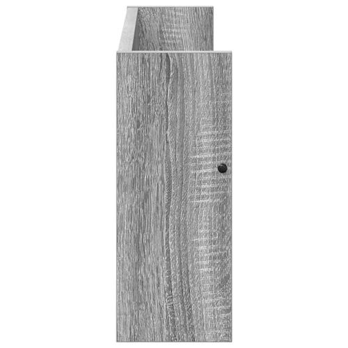 Етажерка за списания с рафт Сив Сонома 60 x 12 x 30 см