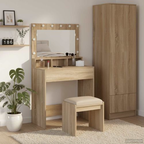 Тоалетка Сонома дъб 75,5 x 41 x 135 см Инженерна дървесина