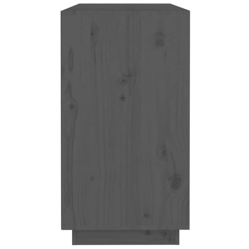 Сайдборд, сив, 100x40x75 см, бор масив
