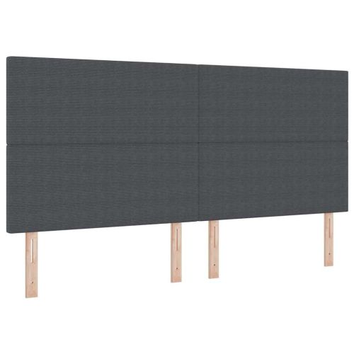 LED кутия за пружини с легло Тъмен сив и бял 200 x 200 cm