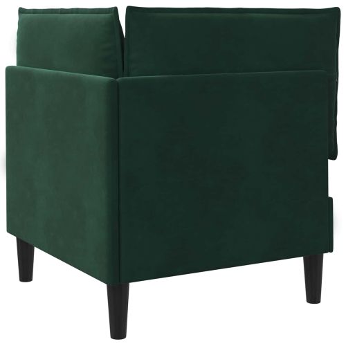 Диван с хранилище Тъмнозелено Кадифе