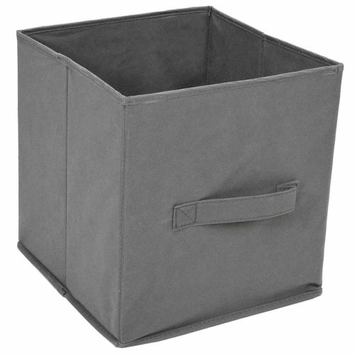 Шкаф за съхранение 3 чекмеджета плат сив 34x34x101 см стомана