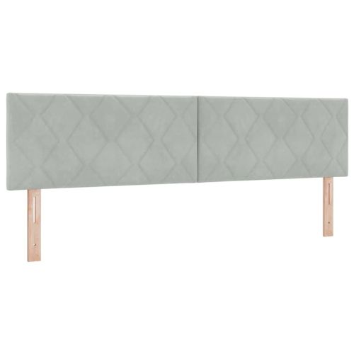 Легло с пружинирана основа Светлосиво 180 x 200 cm Кадифе