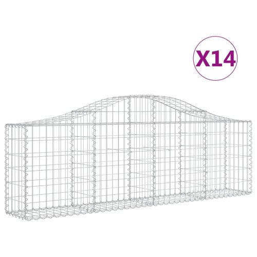 Габионни кошници арка 14 бр 200x30x60/80 см поцинковано желязо