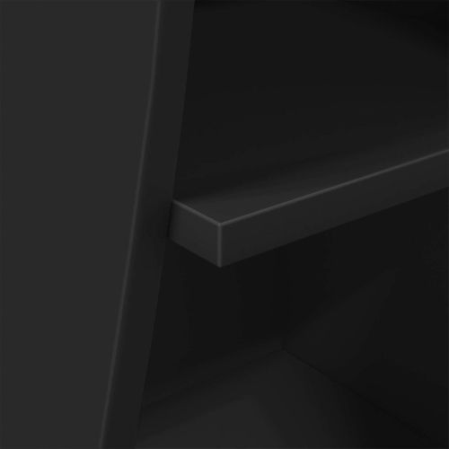 Ъглов шкаф 32x32x102см Инженерна дървесина Черно