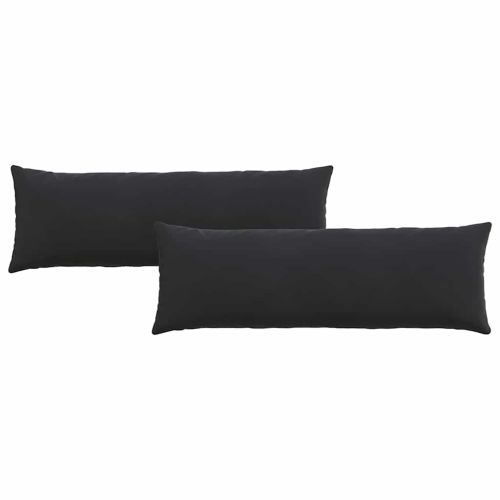 Диван възглавници 2 pcs Черно 120 x 40 cm Кордюрова тъкан