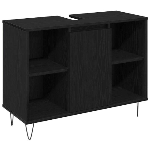 Комплект мебели за баня 3 бр. Черния дъб 30 x 30 x 180 см