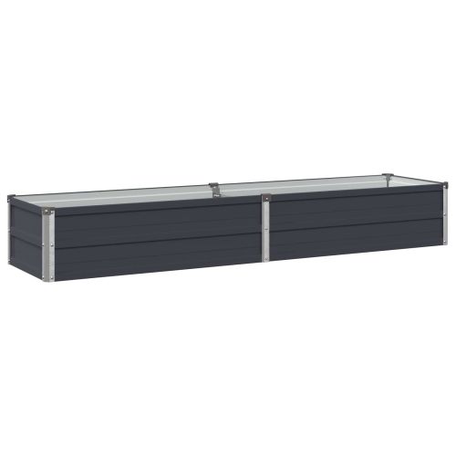 Вдигната леха за градина Антрацит 160 x 40 x 24 см