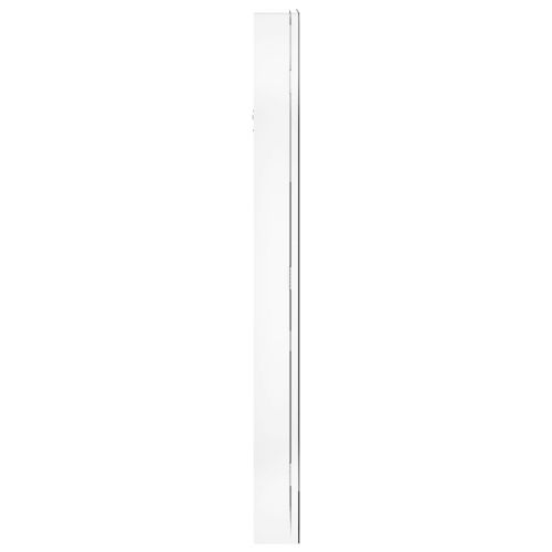 Огледален шкаф за бижута с LED осветление, стенен монтаж, бял