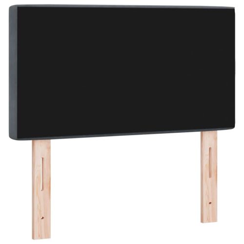 LED глава с LED ленти с таблото Тъмен сив 80 cm Кадифе
