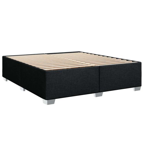 Континентално легло с матрак Черно 180 x 200 cm Текстил
