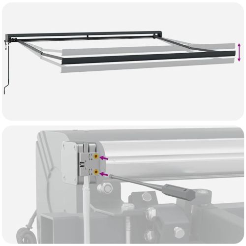 Прибираща се тента Зелен и бял 350 x 250 x 165 см