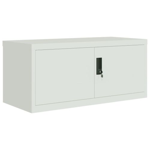 Шкаф за папки светлосив 90x40x220 см стомана