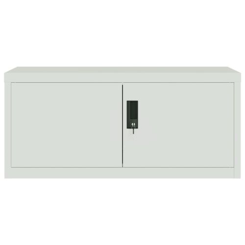 Шкаф за папки светлосив 90x40x220 см стомана