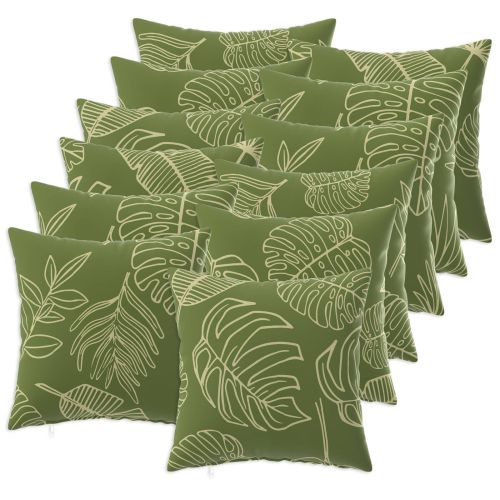 Калъфка за възглавница 12 pcs HEERLEN Дизайн с листа 50 x 50 cm