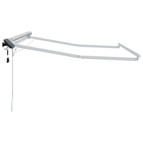 Manual Awning Frame with Solar LED 3 x 2 m Бяло