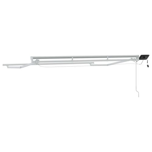 Manual Awning Frame with Solar LED 3 x 2 m Бяло