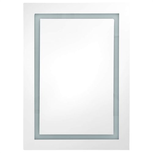 LED шкаф с огледало за баня, 50x13x70 см