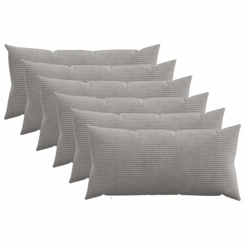 Калъфка за възглавница 6 pcs HEERLEN Светлосиво 40 x 80 cm