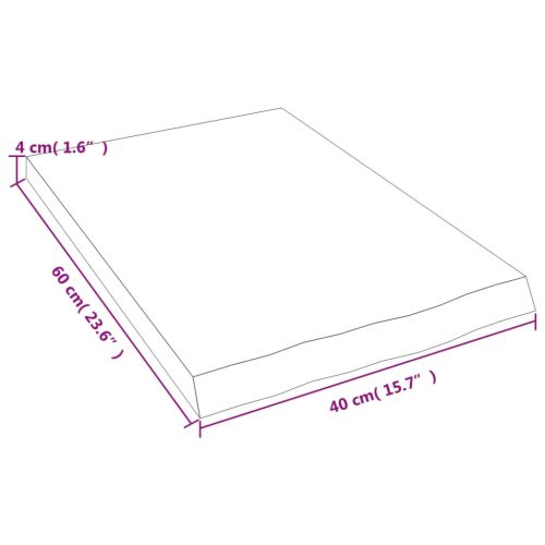 Плот за баня светлокафяв 40x60x(2-4) см обработено дърво масив
