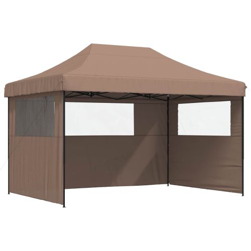 Парти шатър 279 x 410 x 315 см Кафяво Оксфордска тъкан