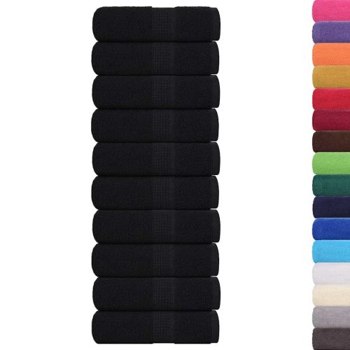 Кърпи за гости FROGN 10 бр. Черни 30x50 см 360 г/м²