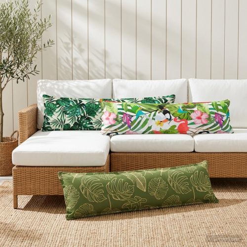 Калъфка за възглавница HOUTEN Дизайн с листа 40 x 145 см