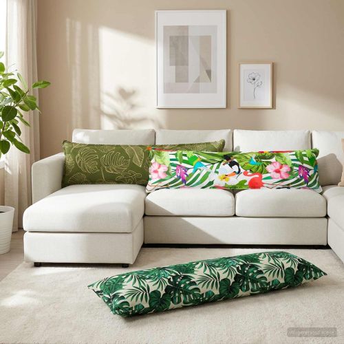 Калъфка за възглавница HOUTEN Дизайн с листа 40 x 145 см