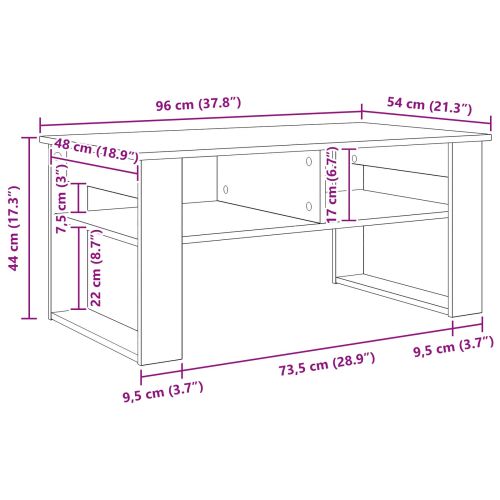 Масичка за кафе Дъб 96 x 54 x 44 см Инженерна дървесина