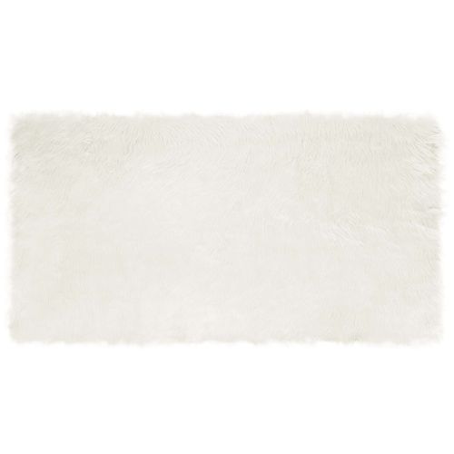Изкуствена овча килим TAFALLA Бяло 80 x 150 cm Полиестер