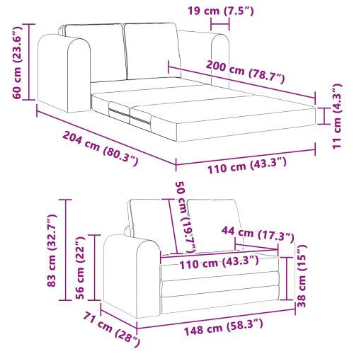 Диван легло Тъмен зелен 148 x 71 x 83 см Кадифе