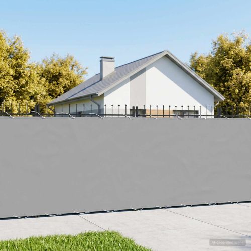 Прозорец за балкон 1,5 x 25 m Тъкан с PU покритие Светлосиво
