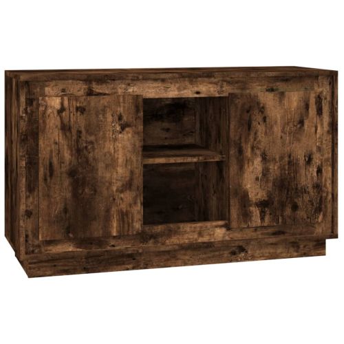 Сайдборд, опушен дъб, 102x35x60 см, инженерно дърво