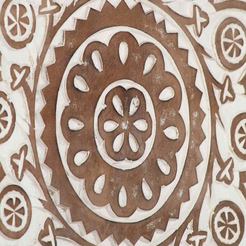 Декор с изкуство 2 бр. 40 x 40 x 1,5 cm Кафяв и бял