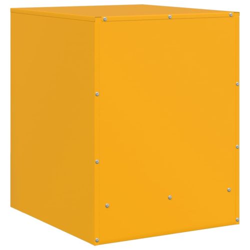 Нощни шкафчета 2 бр горчица жълто 34,5x39x44 см стомана