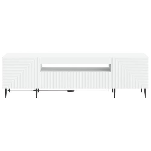 LED телевизионен кабинет HAARLEM 153 x 35 x 43 см Бяло