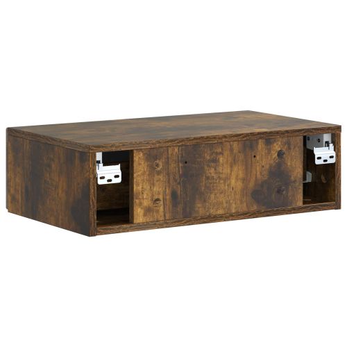 Стенен страничен масичка Опушен дъб 59 x 34,5 x 17 см