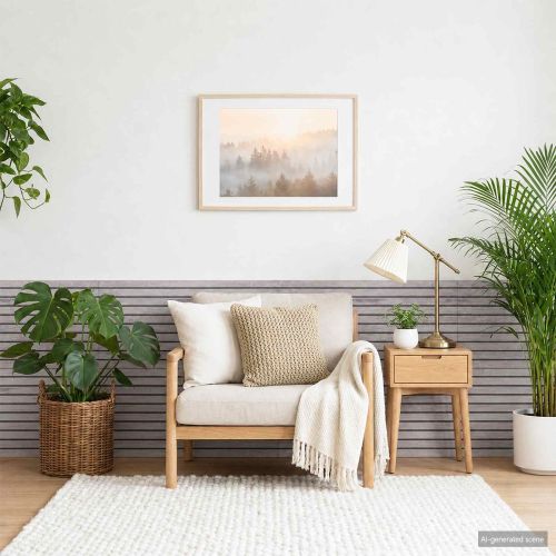 Стенни панели 5 бр. 100 x 50 cm Сив EPS пяна